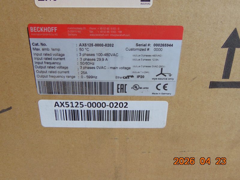 Сервопривод Beckhoff AX5125-0000-0202