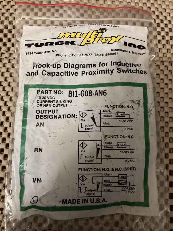 Датчик приближения Turck BI1-G08-AN6