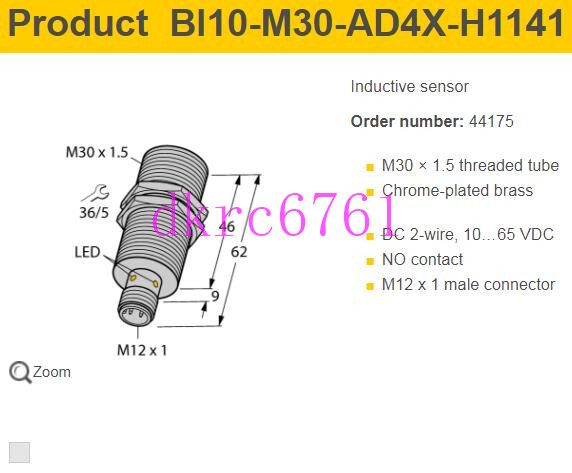 Датчик приближения Turck BI10-M30-AD4X-H1141