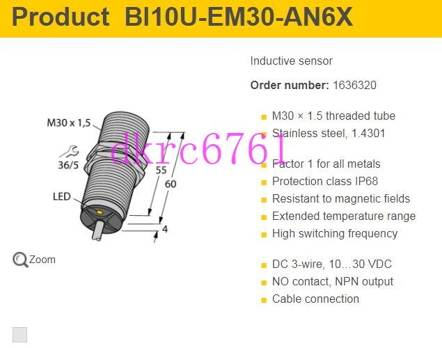 Датчик приближения Turck BI10U-EM30-AN6X