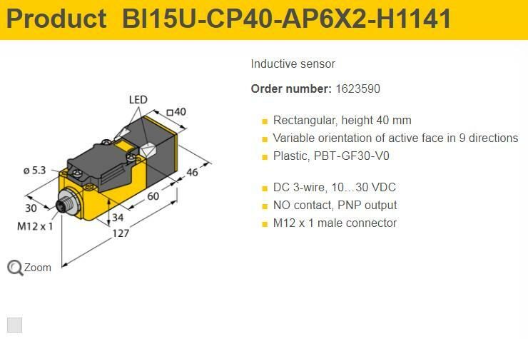Датчик приближения Turck BI15U-CP40-AP6X2