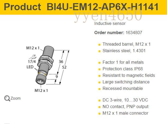 Датчик приближения Turck BI4U-EM12-AP6X-H1141