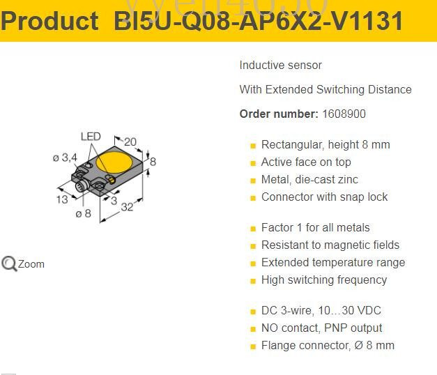 Датчик приближения Turck BI5-Q08-AP6X2-V1131