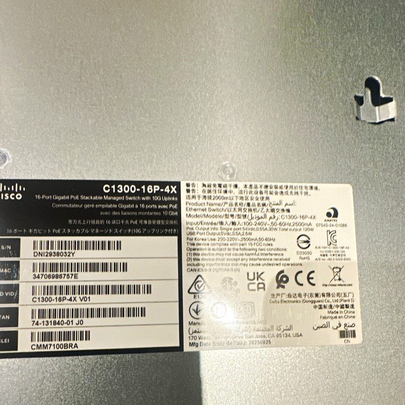 Коммутатор Cisco C1300-16P-4X