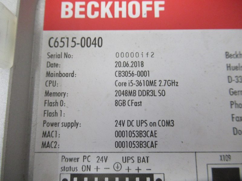 Материнская плата Beckhoff C6515-0040