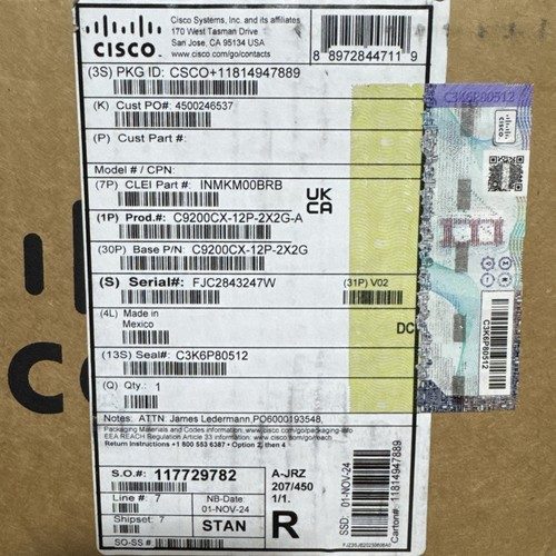 Коммутатор Cisco C9200CX-12P-2X2G-A