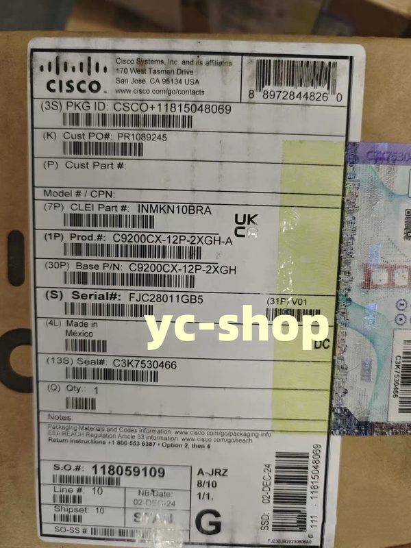 Коммутатор Cisco C9200CX-12P-2XGH
