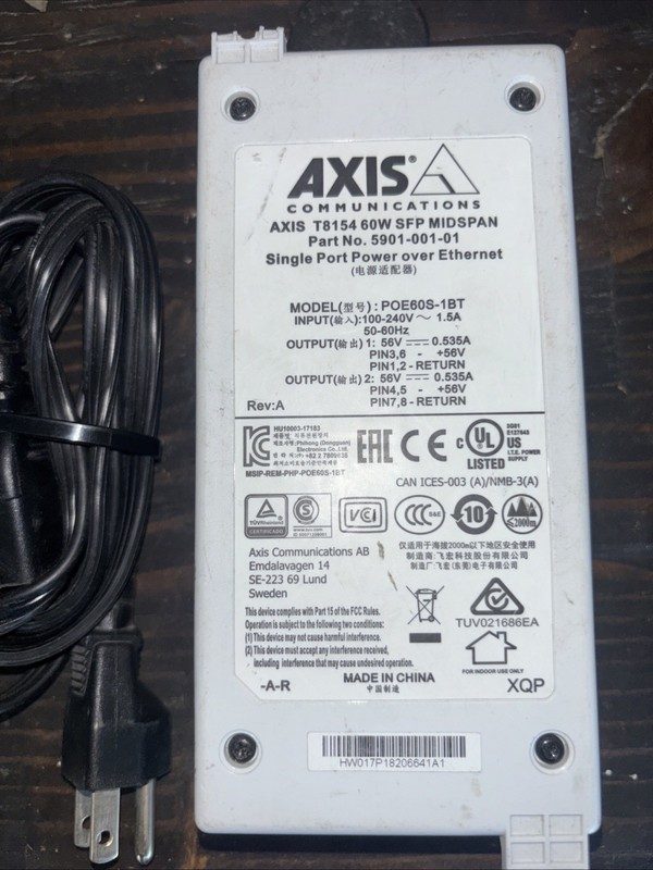 Трансивер Axis CAT6/FIBER