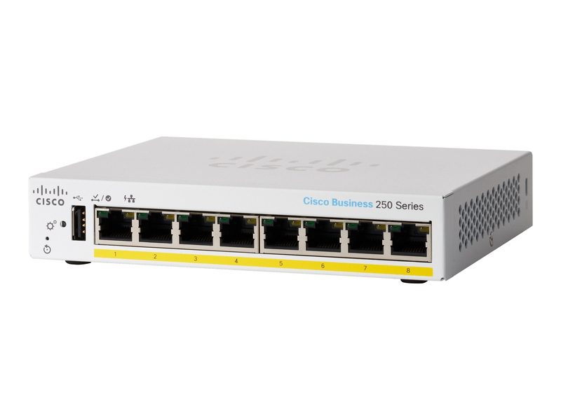Коммутатор Cisco CBS250-8PP-D