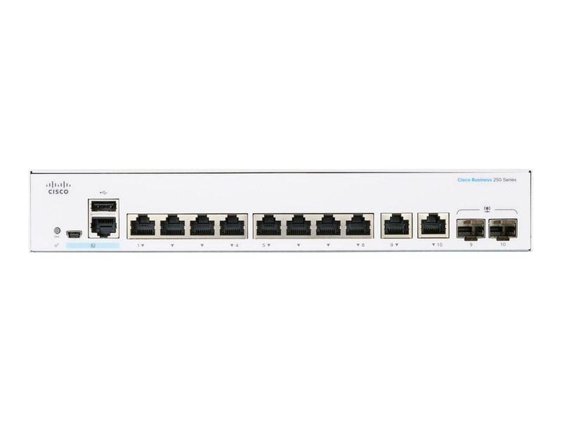 Коммутатор Cisco CBS250-8T-E-2G-CN