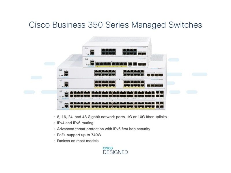 Коммутатор Cisco CBS350-8FP-E-2G-UK