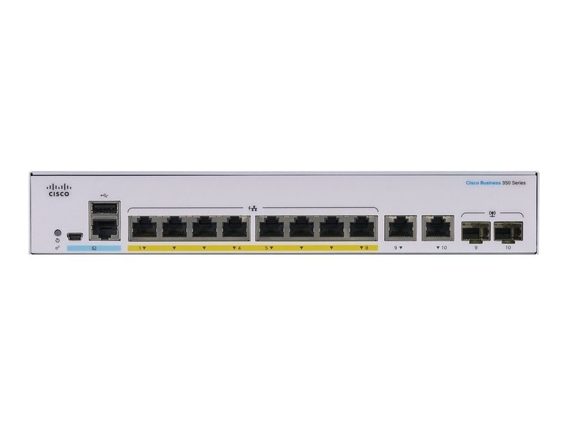 Коммутатор Cisco CBS350-8P-E-2G-JP
