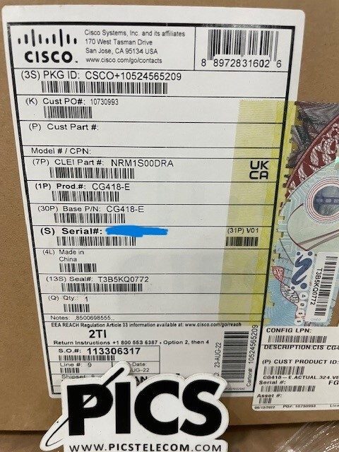 Маршрутизатор Cisco CG418-E