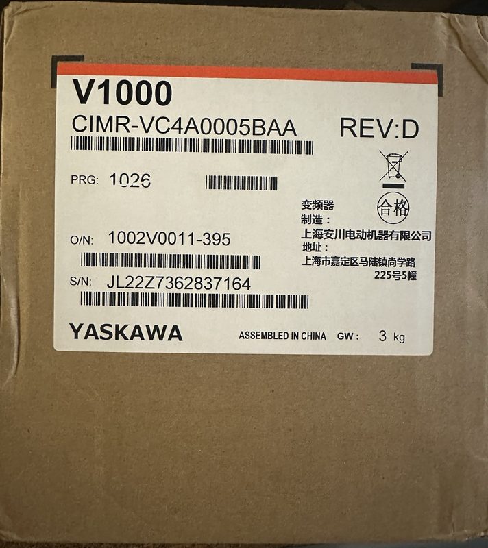Частотный преобразователь Yaskawa CIMR-VC4A0005BAA