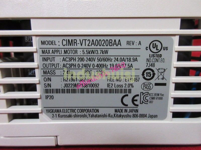 Частотный преобразователь Yaskawa CIMR-VT2A0020BAA