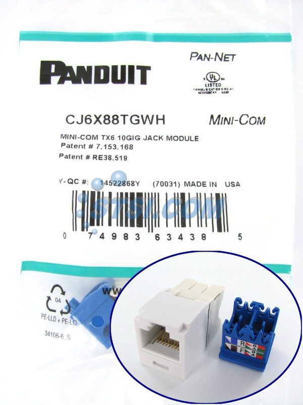 Модуль Keystone Panduit CJ6X88TGWH