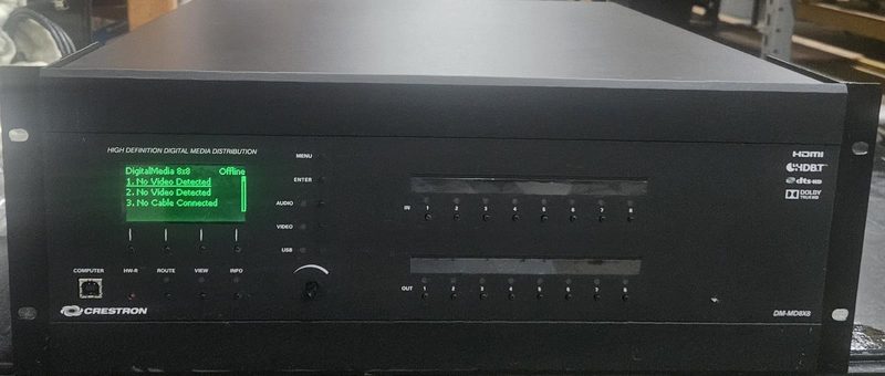 Видеокоммутатор Crestron DM-MD8X8-CPU3-RPS