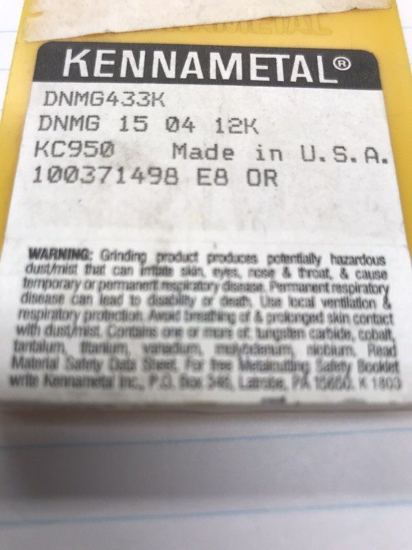 Режущий инструмент Kennametal DNMG433K