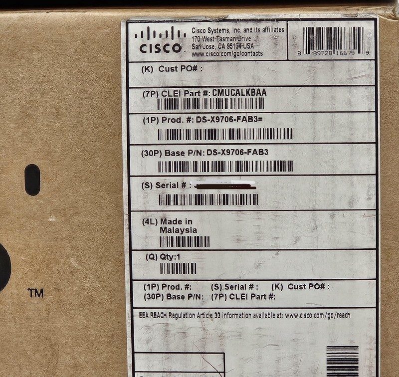 Коммутатор Cisco DS-X9706-FAB3