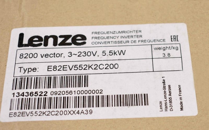 Частотный преобразователь Lenze E82EV552K2C200