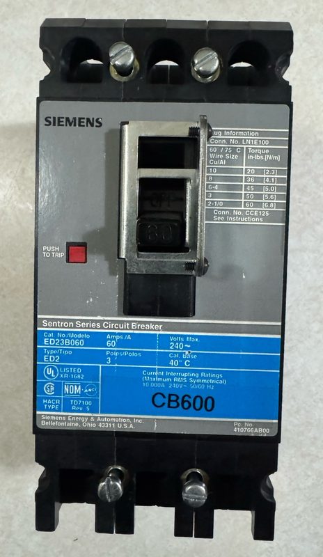 Автоматический выключатель Siemens ED23B060