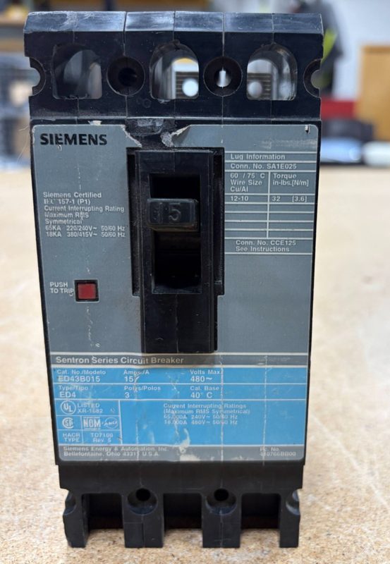 Автоматический выключатель Siemens ED43B015
