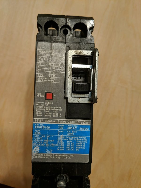 Автоматический выключатель Siemens ED62B100