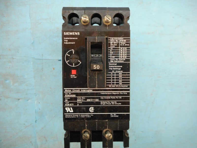 Автоматический выключатель Siemens ED63A050