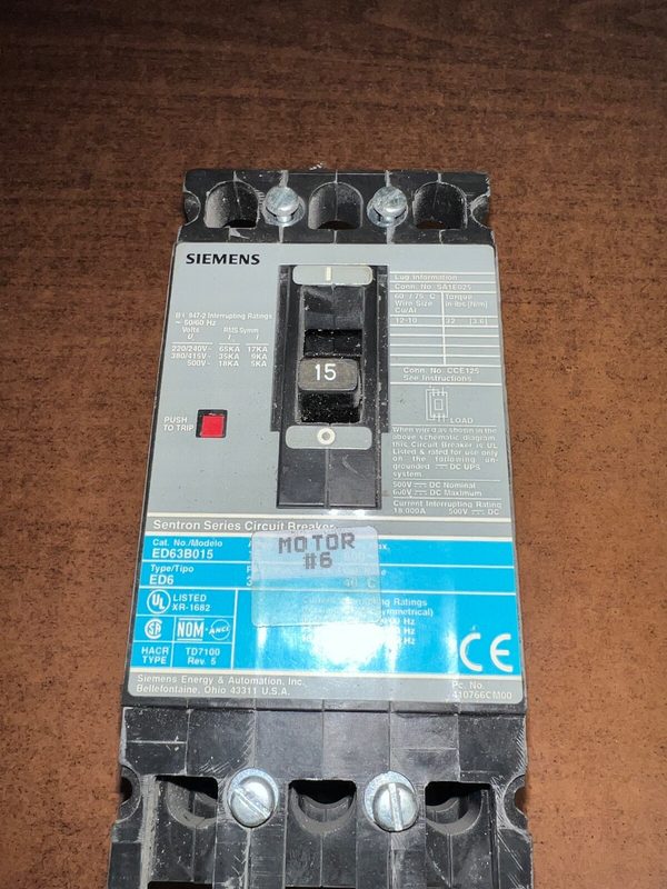 Автоматический выключатель Siemens ED63B015