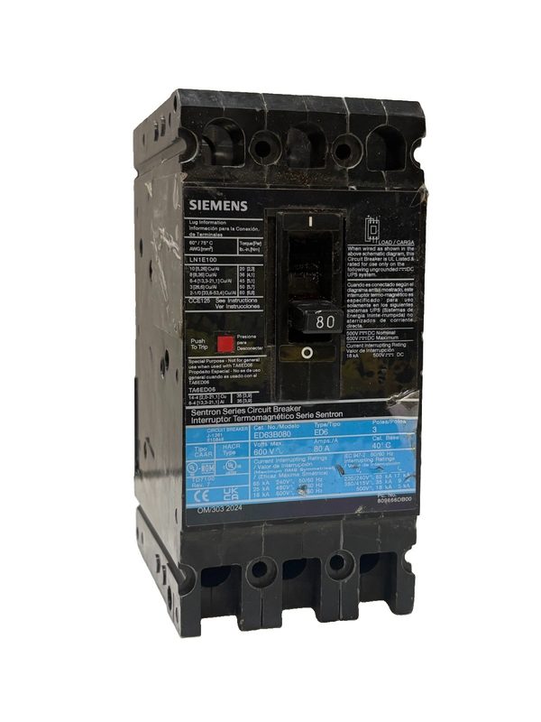 Автоматический выключатель Siemens ED63B080