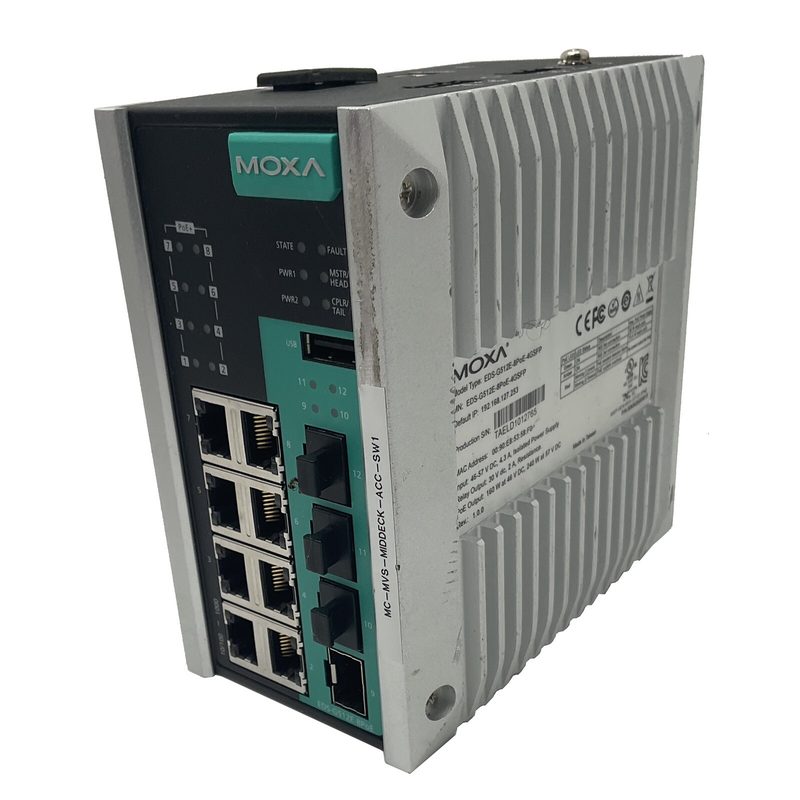 IIoT-устройство Moxa EDS-G512E-8POE-4GSFP