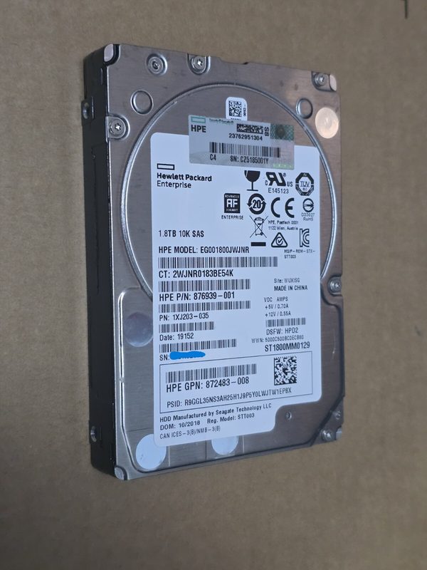Жёсткий диск HPE EG001800JWJNR