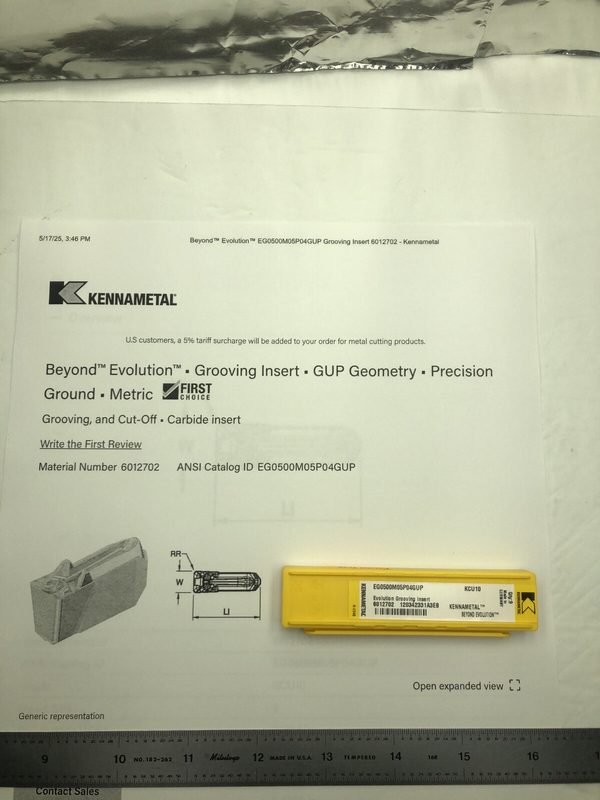 Режущий инструмент Kennametal EG0500M05P04GUP