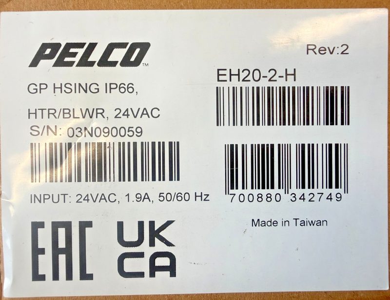 Вентилятор Pelco EH20-2-H