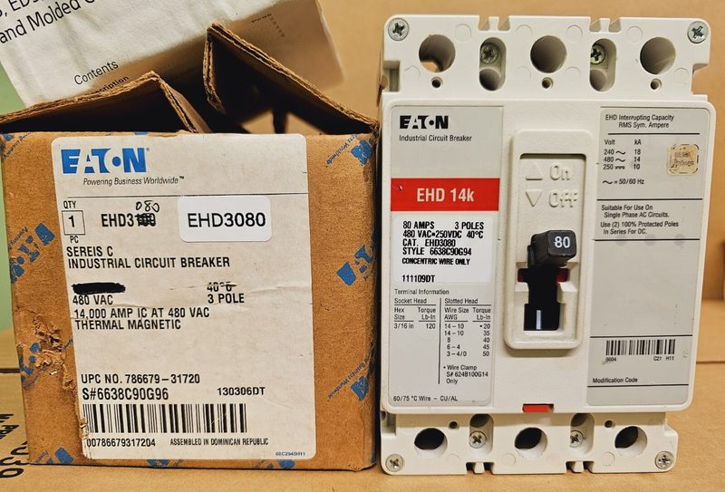 Автоматический выключатель Eaton EHD3080