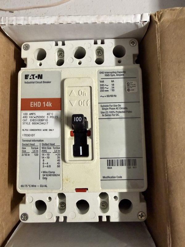 Автоматический выключатель Eaton EHD3100BP10