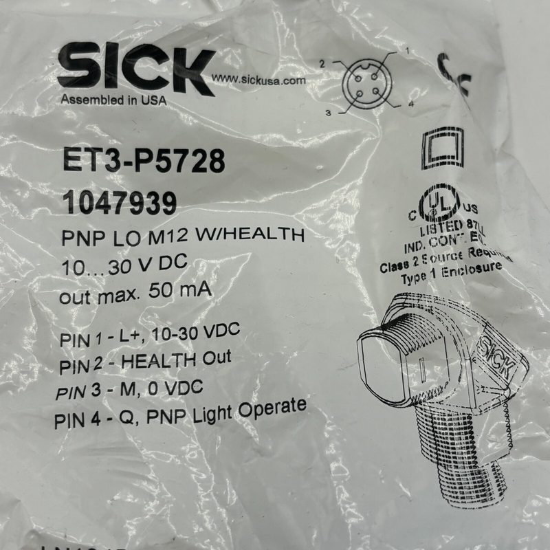 Фотоэлектрический датчик SICK ET3-P5728