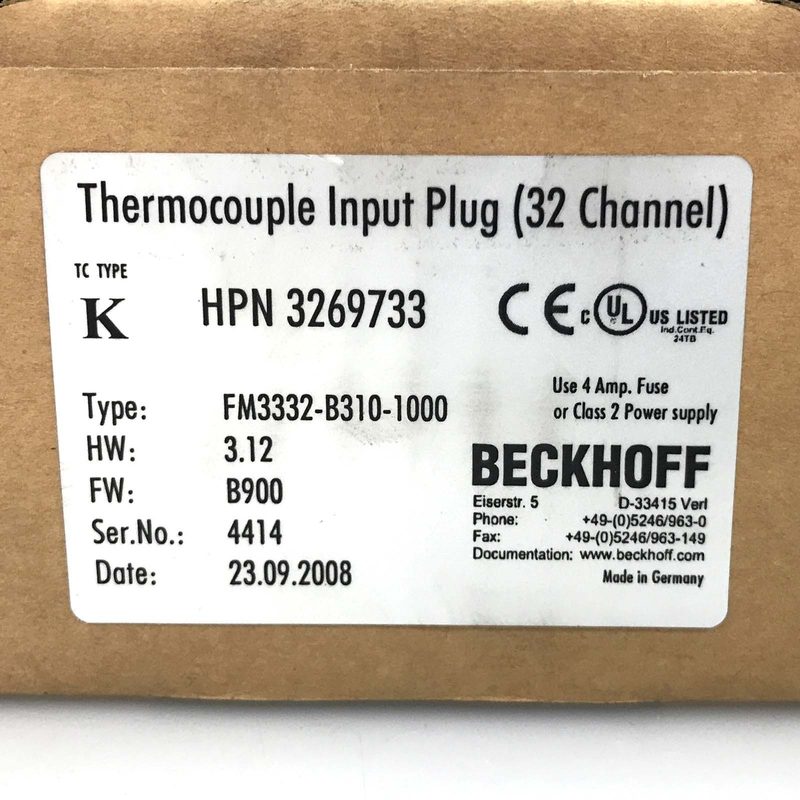 Термопара Beckhoff FM3332-B310-1000