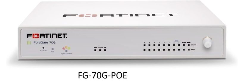 Межсетевой экран Fortinet FORTIGATE-70G-POE