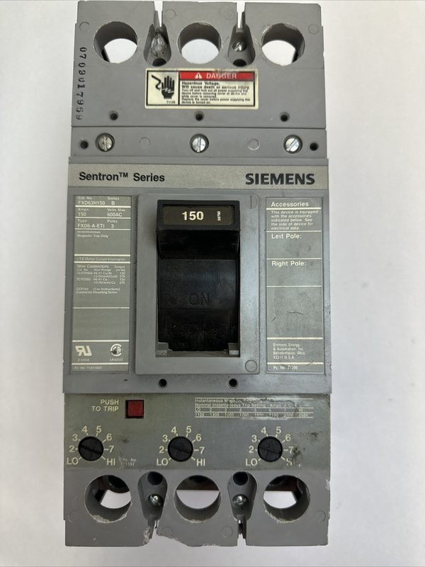 Автоматический выключатель Siemens FXD63H150