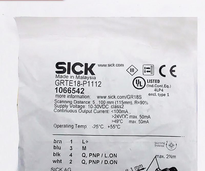Фотоэлектрический датчик SICK GRTE18-P1112