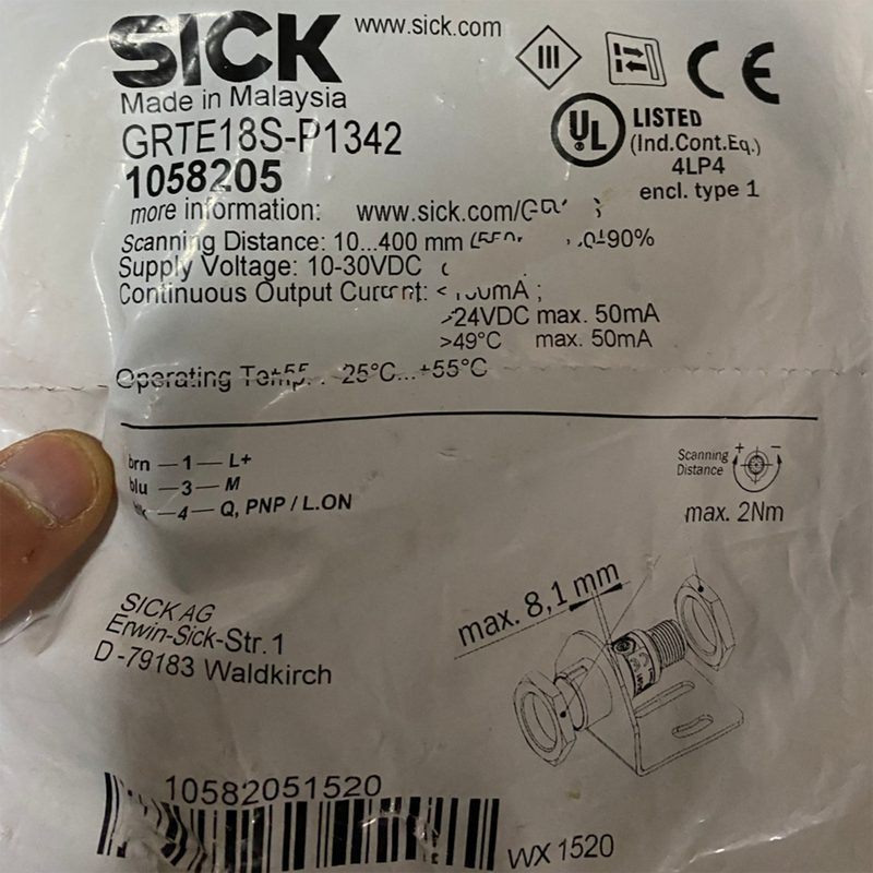 Фотоэлектрический датчик SICK GRTE18S-P1342