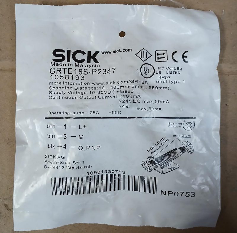 Фотоэлектрический датчик SICK GRTE18S-P2347