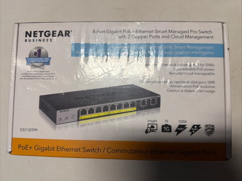 Коммутатор Netgear GS110TP-100NAS