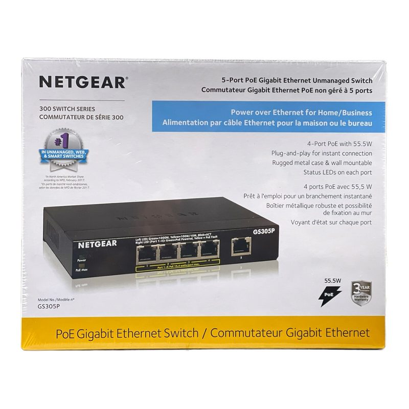 Коммутатор Netgear GS305P-100NAS
