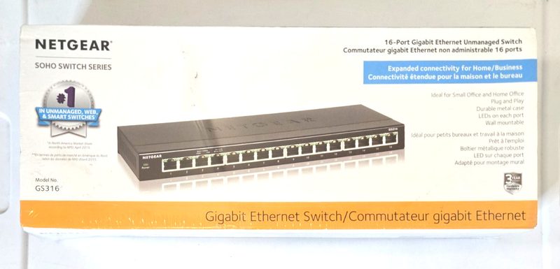 Коммутатор Netgear GS316-100NAS
