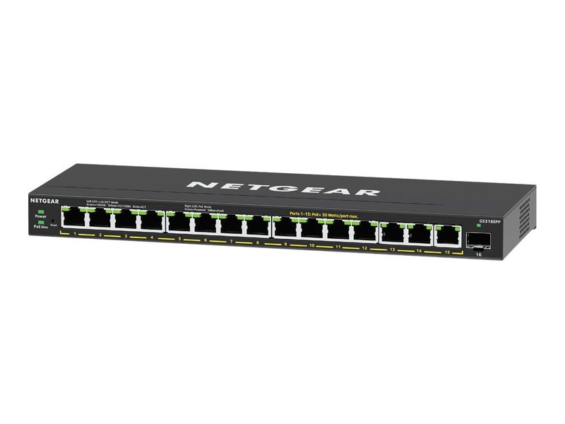 Коммутатор Netgear GS316EPP-100PES