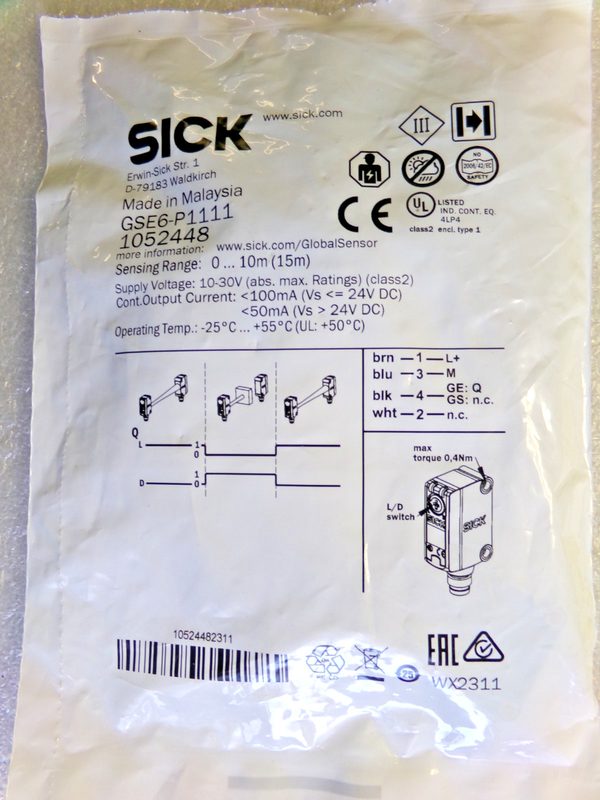 Датчик приближения SICK GSE6-P1111