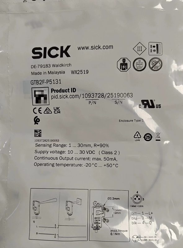 Фотоэлектрический датчик SICK GTB2F-P5131
