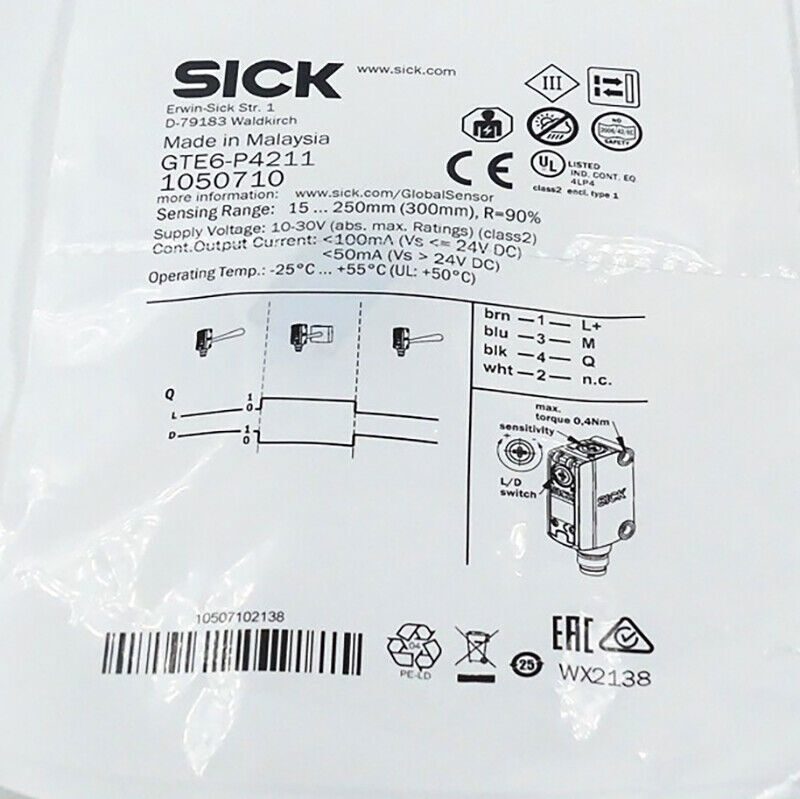 Фотоэлектрический датчик SICK GTE6-P4211